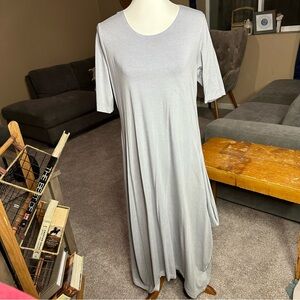 bryn Walker Light Gray Maxi Dress